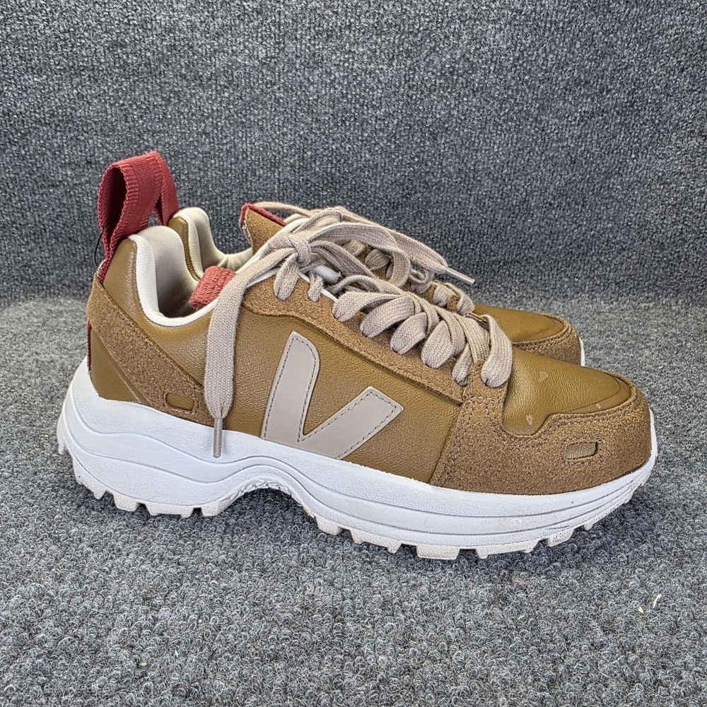 Size 6 / 37 EUR Women's Veja x Rick Owens Hiking Style Vegan Sneakers Honey/Red